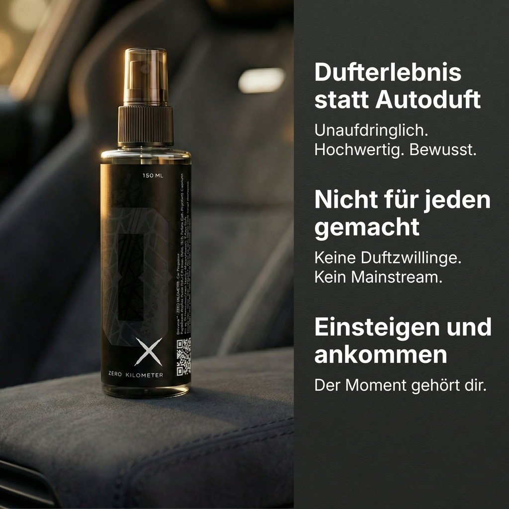 Zero Kilometer — Car Fragrance · Made in EU
